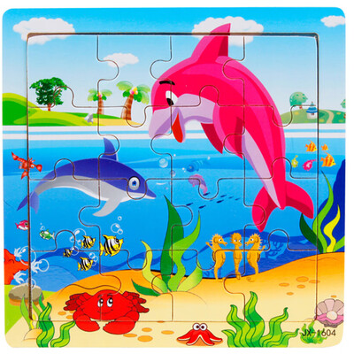 

Siaonvr Wooden Puzzle Educational Developmental Baby Kids Training Toy