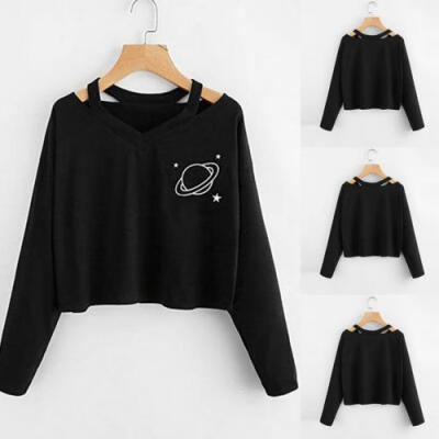 

XL Women´s Hooded Hoodie Sweatshirt Jumper Sweater Crop Top Coat Pullover Tops