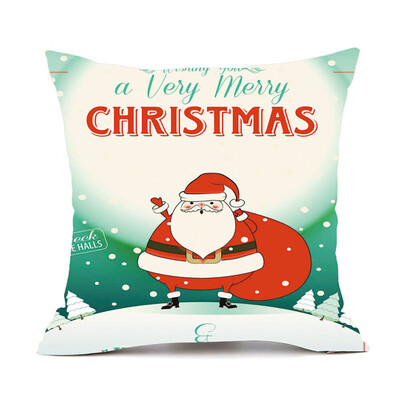 

Tailored Merry Christmas Pillow Cases Cotton Linen Sofa Cushion Cover Home Decor