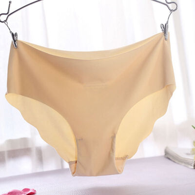 

Women Seamless Briefs Ultra-thin Women Underwear Sexy Lingerie Plus Size Female Solid Panties Intimates Breathable Wavy Edge