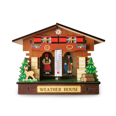 

Wall Mounted Wooden Dolls House Miniature Accessories Building Weather Stations Toy DIY Crafts Furniture Kit for Weather House