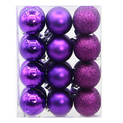 

Gobestart 24Pcs Christmas Balls Baubles Party Xmas Tree Decorations Hanging Ornament Decor