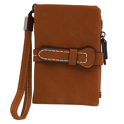 

Tailored Womens 2019 New Matte Zipper Short Wallet Multi-Function Mobile Phone Bag