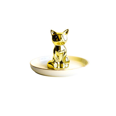 

〖Follure〗Gold-plated jewelry plate home decoration plate ring jewelry storage plate