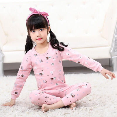 

Autumn Toddler Pajamas Baby Girls Boys Cartoon Print Sleepwear Set Long Sleeve Blouse TopsPants Pajamas