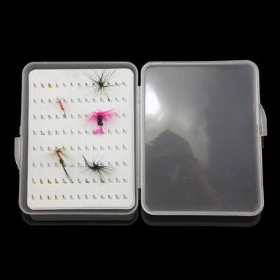

Fishing Lure Tackle Boxes Transparent Fly Fishing Flies Box With Foam Portable Flying Fishhook Case Fishing Accessories