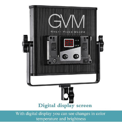 

GVM GVM-520LS-B Dimmable Bi-color LED Video Panel Light CRI97 TLCI97 3200-5600K Aluminum Alloy Housing with U-Bracket for Portrai