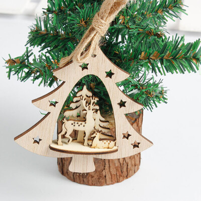

Tailored Snowflake Wood Embellishments Rustic Christmas Tree Hanging Ornament Decor