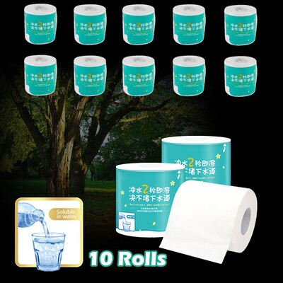 

10 Rolls Toilet Paper Toilet Roll Tissue Paper Towels Tissue Pack of 10 White