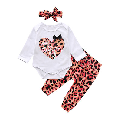 

Toddler Baby Girls Valentines Day Long Sleeve Bodysuit Skirt Pants Clothes