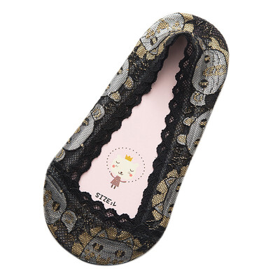 

Hot Lovely Lace Cartoon Embroidery Short Socks Invisible Low Cut Foot Boat For Child Baby Girl