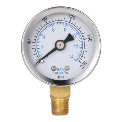 

18" Male NPT 0-200psi 0-14bar Pressure Gauge Air Compressor Hydraulic Vacuum Gauge Manometer Pressure Tester