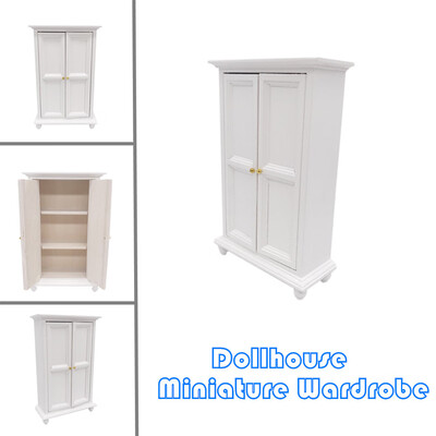 

〖Follure〗Dollhouse Furniture Mini Bedroom Wardrobe Miniature Living Room Pretend Play Toy