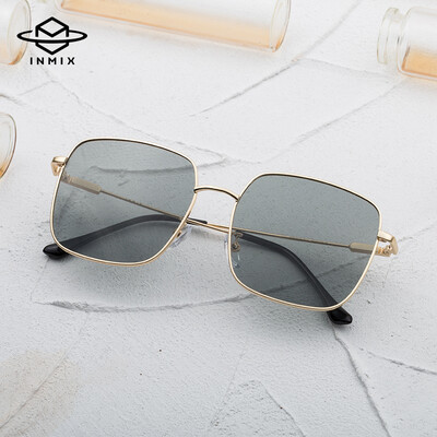 

Sound meter inmix ACSBJD150 2019 new mens retro polarized sunglasses gold frame gray piece