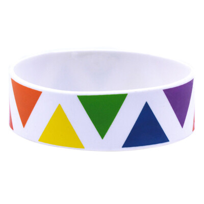 

Gay Pride Gay Rainbow Soft Silicone Bracelet Hand Circle Unisex Hand Loop Hot Gift