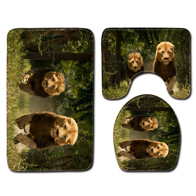 

Gobestart 3pcs Non-Slip Bath Mat Bathroom Kitchen Carpet Doormats Decor