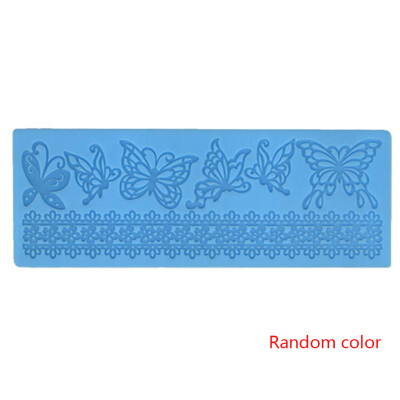 

Flower Lace Mold Cake Border Decoration Tools Fondant Cake 3D Silicone Mat Mould Random Color