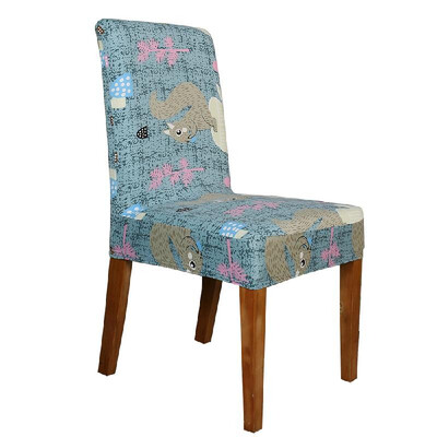 

Printed Chair Cover Soft Milk Silk Home Seat Protector Stretch Anti Dust
