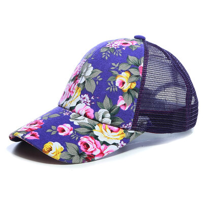 

Mesh Back Hawaii Cap Tropical Floral Snapback Adjustable Sunscreen Baseball Cap
