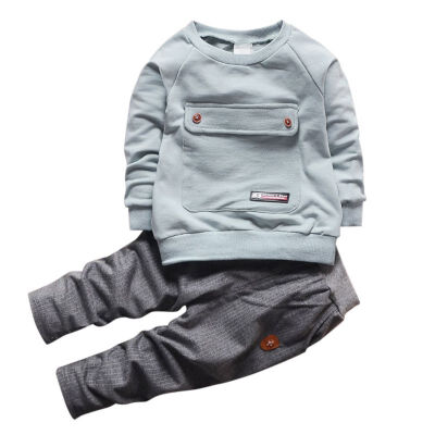 

1-4 Year Boys Clothes Childrens Sets Long Sleeve Tops Pants 2pcs Kids Suits Boys 2018 New Spring Toddler Clothing Set