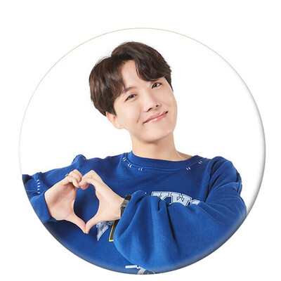 

Kpop BTS Cute Q Version Round Tin Plate Badge Cute Cartoon Brooch Bag Pendant Boys Girls Accessories Hot Gift for Fans