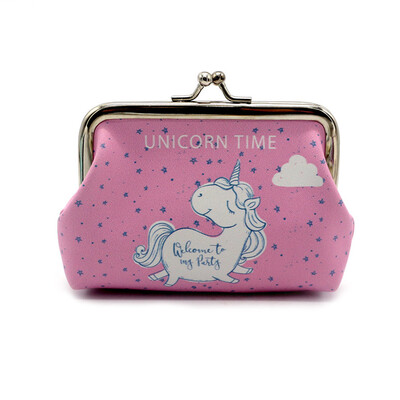 

Women Unicorn Cartoon Simple Hasp Magical Wallet Mini Snacks Coin Purse Change Purse Money Bag