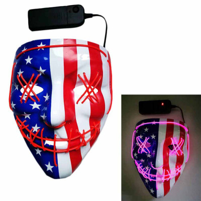 

The Purge Election Year Great Funny Masks Halloween Mask EL Light Up Party Masks Festival Cosplay Costume Supplies Glow In Dark