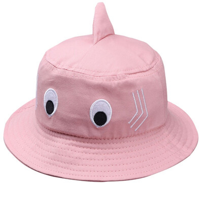 

Autumn Baby Boys Girl Toddler Cartoon Print Bucket Hats Caps Reversible Sun Headwear