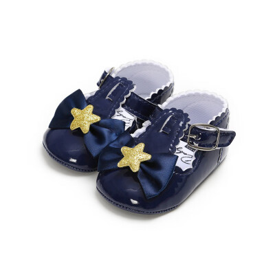 

Baby girl shoes cute bow princess shoes stars soft bottom toddler girls shoes First Walkers