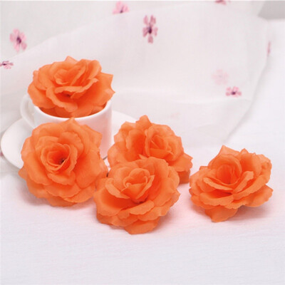 

5pcs Artificial Floral Silk Roses Heads Bulk Flowers 8cm For Wedding Party Prom Home DIY Decor For Mothers Day