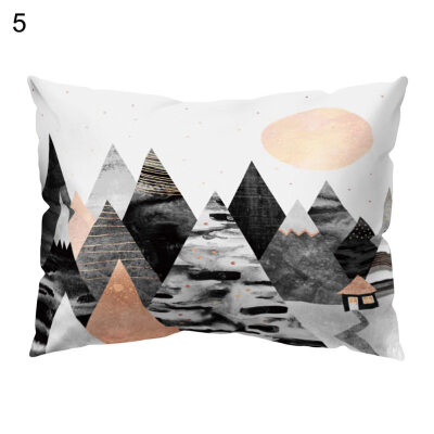 

Colorful Triangle Print Pillow Case Sofa Waist Throw Cushion Cover Home Decor