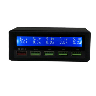 

Intelligent USB Quick Charge 5 Port LCD Display Multifunctional Mobile Phone Fast Wall Chargeur