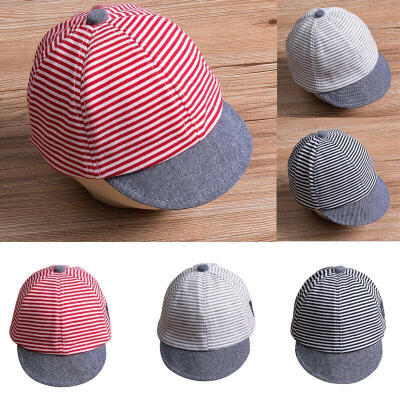 

Summer Cute Newborn Baby Girl Boy Hat Infant Sun Cap Cotton Beret Hat Striped A