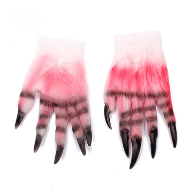 

Halloween Costume Party Cosplay Prop Industries Terrorist Zombie Blood Gloves Blood Latex Glove Party Supplies 4 styles