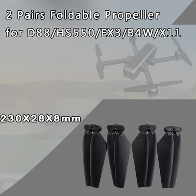 

Siaonvr 2 Pairs Propeller Foldable Props for D88 EX3HS550B4WX11 FPV RC Drone