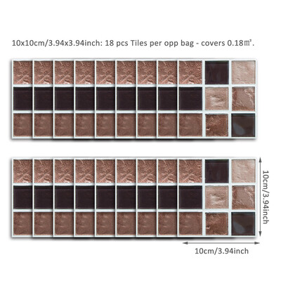 

Home Decor tile sticker paper detachable mural applique PVC non-slip waterproof bathroom kitchen desktop decoration