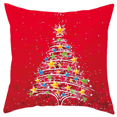 

Siaonvr Merry Christmas Short Plush Pillowcase Sofa Pad Set Home Decoration 18x18 Inch