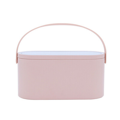 

Travel Makeup Tools Cosmetics Organizer With LED Lights Makeup Mirror Creative 2 In 1 Portable Makeup Storage Box Case