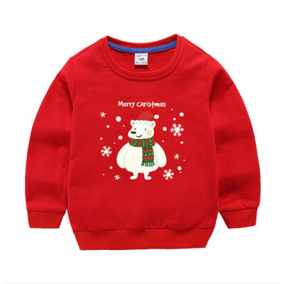 

Autumn Kids Baby Boy Girl Christmas Hoodies Cartoon Sweatshirts Casual Toddler Blouse Long Sleeve Outerwear 4 Colors