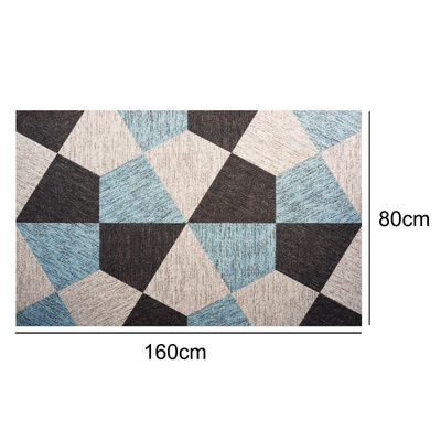 

Geometric Design Area Rug Soft Crystal Velvet Washable Non-Slip Decorative Floor Mat For Living Room Bedroom Color Rug