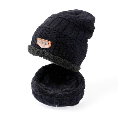 

Cute Toddler Kids Girl Boy Hat Winter Warmer Scarf with Hat Knit Hat Cap Infant Thick Cotton Collar Scarves Headwear Set