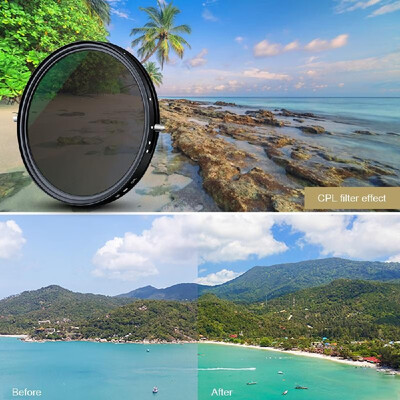 

K&F CONCEPT 72mm 2-in-1 Variable Adjustable ND Filter Neutral Density Fader 5-Stop ND2-ND32&CPL Circular Polarizing Filter Ult