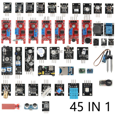 

For Arduino Raspberry Pi Durable Electrical 45 In 1 Sensor Module Starter Kit