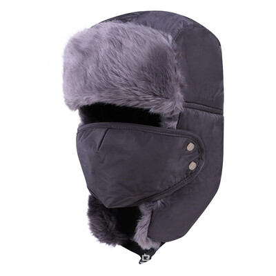 

Mountain climbing New Winter fur hats Windproof Thick warm winter snow women cap Face Mask Winter Keep Warm hat