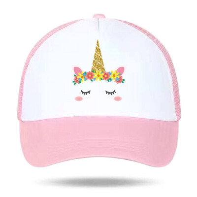 

Unicorn Adjustable Mesh Baseball Cap Kids Trucker Hat Boy&Girl