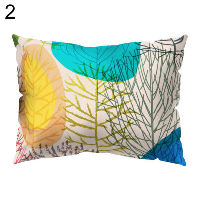 

Fresh Flower Tree Throw Pillow Protector Case Cushion Cover Sofa Bedding Article