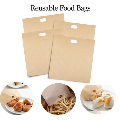 

Toponeto 4pcs Reusable Food Bags Healthy Non-toxi Easy Carry Environment Friendly
