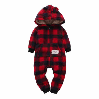 

Newborn Infant Baby Clothes Autumn Winter Fleece Jumpsuit Girls Boys Romper Hooded Jumpsuit Bear Baby Bebe Menino Macacao