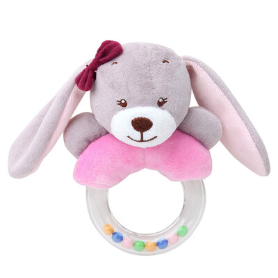 

Siaonvr Cute Baby Rattle Rabbit Plush Baby Cartoon Baby Toy Education Baby Rattle