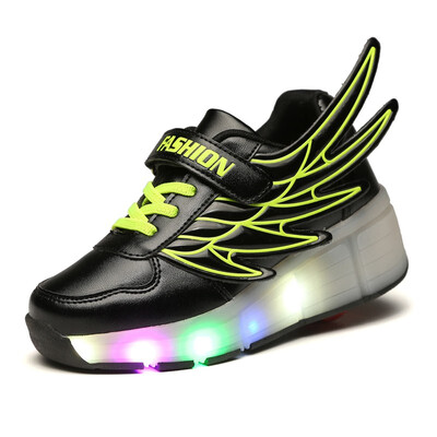

kids light up shoes with wing led slippers Led shoes infant for children boy&girl luminous sneakers Glowing